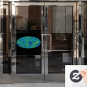 WMAPマイクロ波異方性プローブ宇宙マップ ウィンドウサイン (オフィスドア)