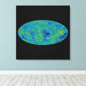 WMAPマイクロ波異方性プローブ宇宙マップ キャンバスプリント (インサイチュ (ウッドフロア))
