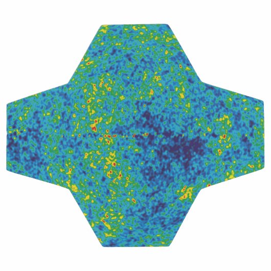 WMAPマイクロ波異方性プローブ宇宙マップ サッカーボール (フラット)