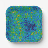 WMAPマイクロ波異方性プローブ宇宙マップ ペーパープレート (正面)