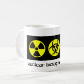 WMDsymbolsの核生物的化学薬品 コーヒーマグカップ (正面左)