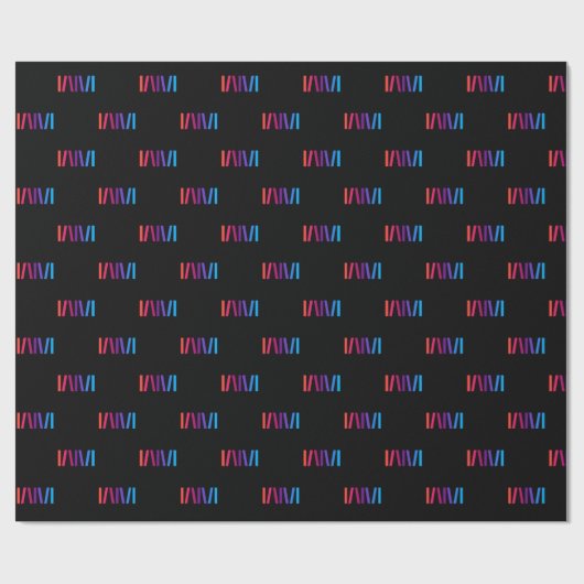 WMSA Gift Wrap Logo Bars on Black Matte, 6 ft. ラッピングペーパー (フラット)