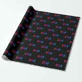 WMSA Gift Wrap Logo Bars on Black Matte, 6 ft. ラッピングペーパー (アンロールド)