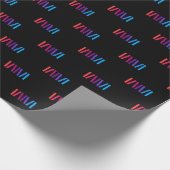 WMSA Gift Wrap Logo Bars on Black Matte, 6 ft. ラッピングペーパー (角)