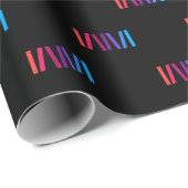 WMSA Gift Wrap Logo Bars on Black Matte, 6 ft. ラッピングペーパー (ロールコーナー)