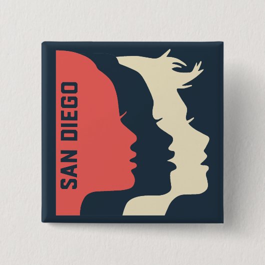 WMSDの概要の正方形ピン 缶バッジ (正面)