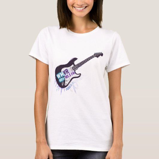 WMVR 105.5 FM: Electrified Rock Guitar Tシャツ (正面)