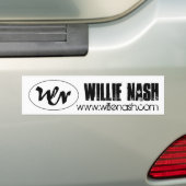wnのロゴ、ウィリーNash、www.willienash.com バンパーステッカー (車上)