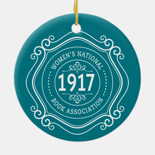 WNBAの休日のオーナメントのティール（緑がかった色）記念日の頂上 セラミックオーナメント (裏面)