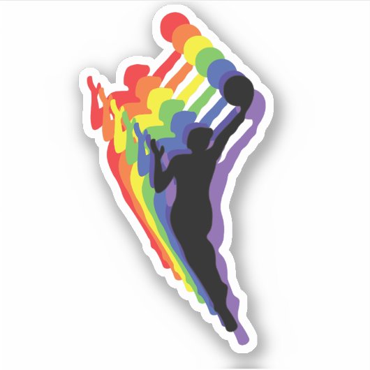 WNBA-プライド-SHADES OF LGBTQ LOGO シール (正面)
