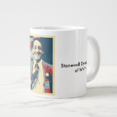 WNYのストーンウォール民主党が徴兵したマグカップ ジャンボコーヒーマグカップ (正面右)