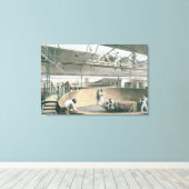 WOの戦車でテレグラフケーブルを巻き付ける キャンバスプリント (インサイチュ (ウッドフロア))