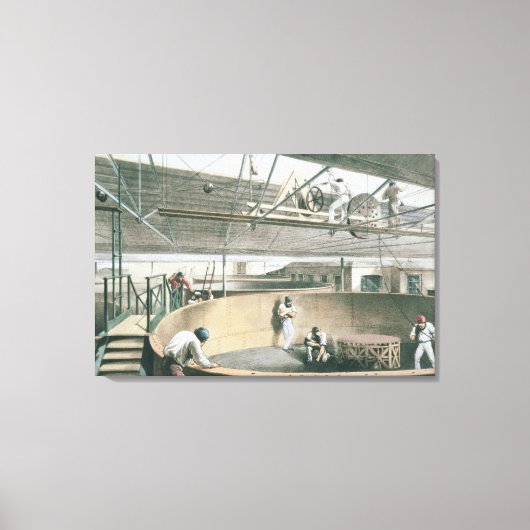 WOの戦車でテレグラフケーブルを巻き付ける キャンバスプリント (正面)