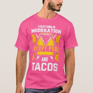 WoビリヤードのジョークTaco恋人ビリヤードのプールプレーヤー Tシャツ