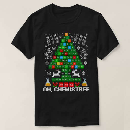 Woメンズオーケミステリークリスマス化学科学P Tシャツ (デザイン正面)