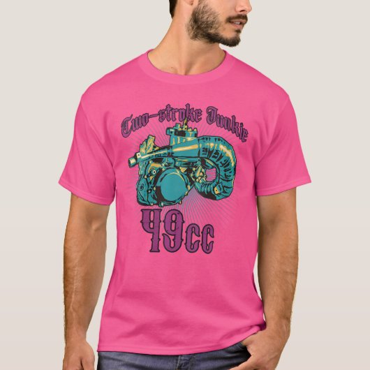 Wo 二ストローク中毒者 49Cc オートバイ Tシャツ (正面)