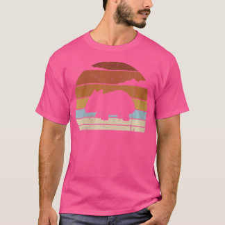 Wo 8Osオーストラリアの有袋可愛いウォンバットシルエット Tシャツ