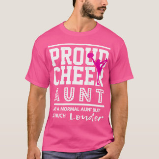 Wo Cheerleading Aunt Proud Cheer Aunt Tシャツ