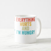 Wo Everything Hurts I'M Hungry Funny Running Marat コーヒーマグカップ (正面右)