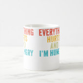 Wo Everything Hurts I'M Hungry Funny Running Marat コーヒーマグカップ (中央)