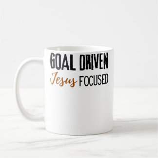 Wo Goal Driven Jesus Focused Motivational Christia コーヒーマグカップ