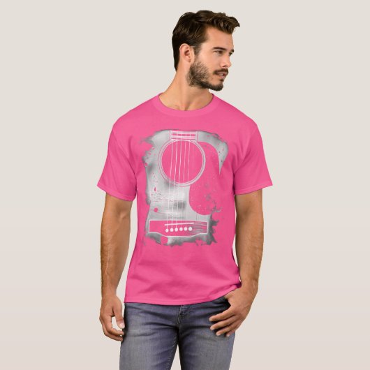 Wo Guitar Art Music Six String Acoustic Guitar Roc Tシャツ (正面フル)