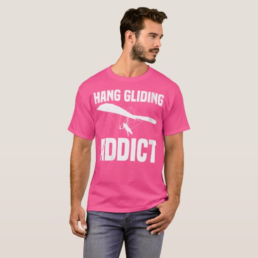Wo Hang Gliding Addict Hang Glider Hang Gliding Tシャツ (正面フル)