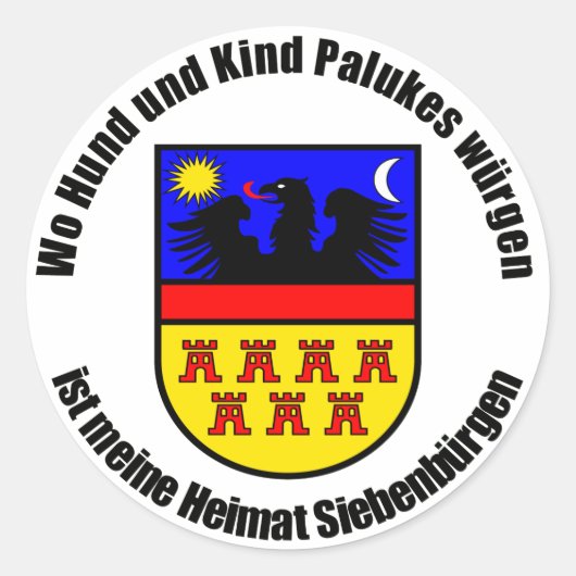 Wo Hund und Kind Palukes würgen... ラウンドシール (正面)