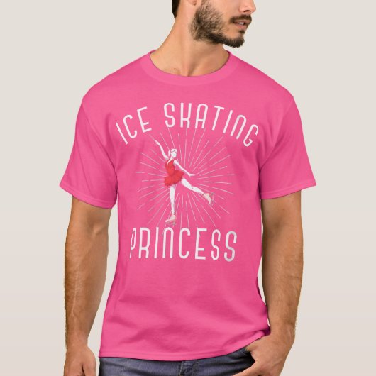 Wo Ice Skating Princess Ice Skater Girls Women Ice Tシャツ (正面)