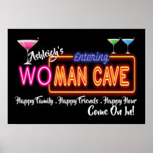 Wo - Man Cave Sign Poster
