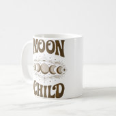 Wo Moon Child Moon Astronomy Stars コーヒーマグカップ (正面左)