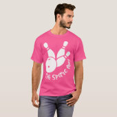 Wo Oh Spare Me おもしろいボーリング Tシャツ (正面フル)