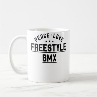 Wo Peace Love FreeBmx FreeBmx Rider コーヒーマグカップ