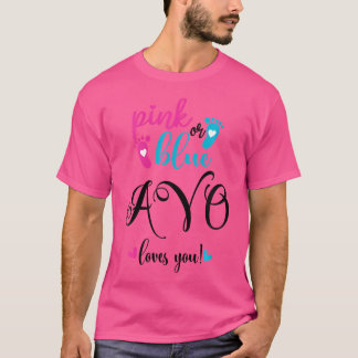 Wo PinkまたはBlue Avo Loves You GenderベビーA Tシャツ