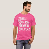 Wo Ride Crash r Repeat Bmx Bike Bmx Accessories Bm Tシャツ (正面フル)