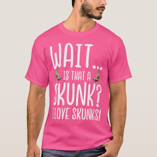 Wo Skunk Lover WaitはSkunk I Love Skunks Tシャツ (正面)