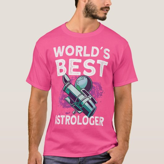 Wo Worlds Best Astrologer Space Galaxy Astronomy A Tシャツ (正面)