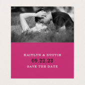 Woah日付のフォトカードを保存 名刺 (内部フラット)