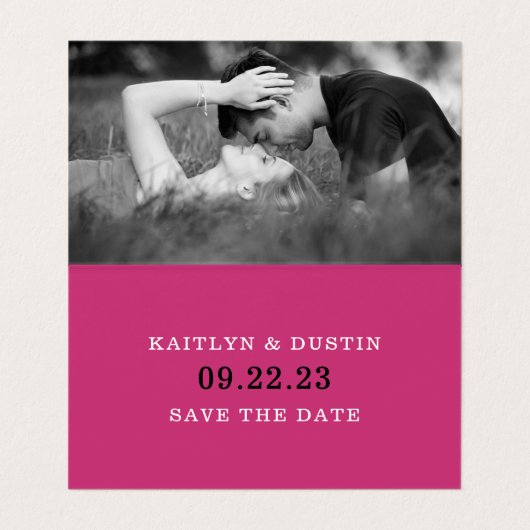 Woah日付のフォトカードを保存 名刺 (内部フラット)