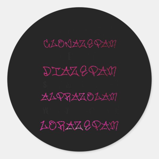 Woah Black Betty Clonazepam Woah Black Betty Diaze ラウンドシール (正面)