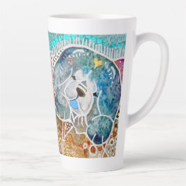 WOBBLE-ROCKチョウ犬の水のカラーろうけつ染め カフェラテマグ