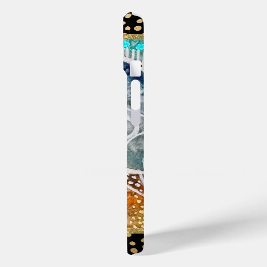 WOBBLE-ROCK Chow犬の水の色のろうけつ染めIPhone 15 Case-Mate iPhoneケース (裏面 / 左)