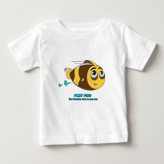 Wobblefinの屁の魚 ベビーTシャツ (正面)