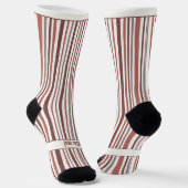 Wobbly Stripes, Red and White ソックス (傾斜あり)