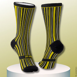 Wobbly Stripes, Yellow and Black ソックス