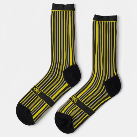 Wobbly Stripes, Yellow and Black ソックス (左)