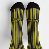 Wobbly Stripes, Yellow and Black ソックス (上部)