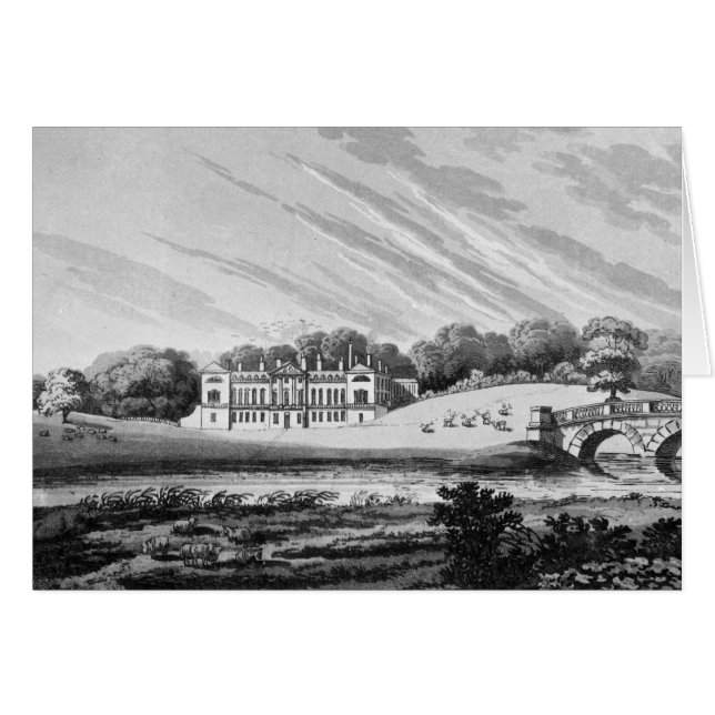 Woburnの大修道院、Bedfordshire (正面横)