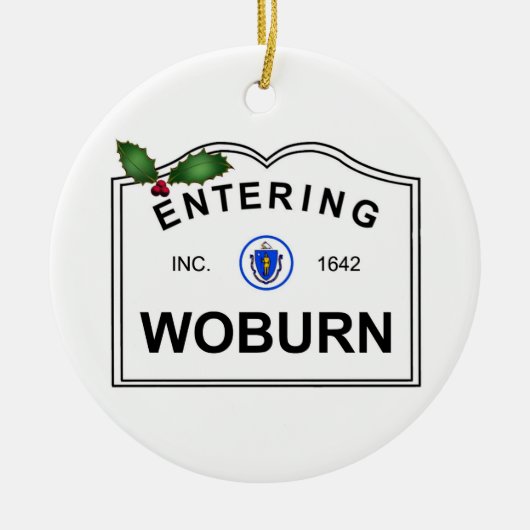 Woburn MA セラミックオーナメント (正面)