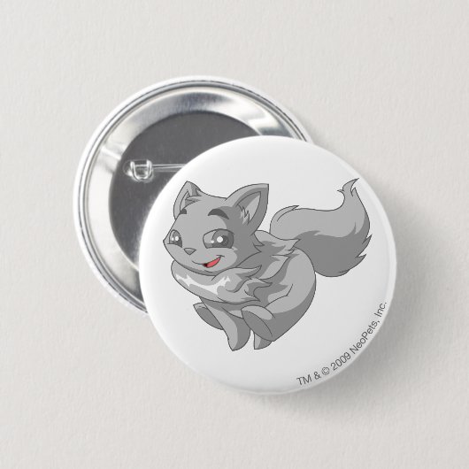 Wockyの銀 缶バッジ (正面&裏面)